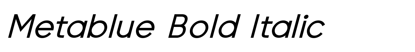 Metablue Bold Italic